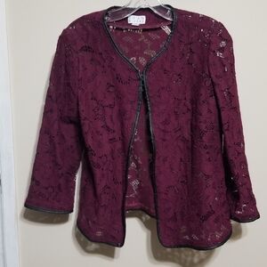 Joan Rivers 10 Lace Blazer Purple Avant Garde Formal Wedding Nwotags